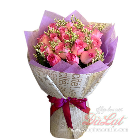Bó hồng sen Lời Hẹn Đầu